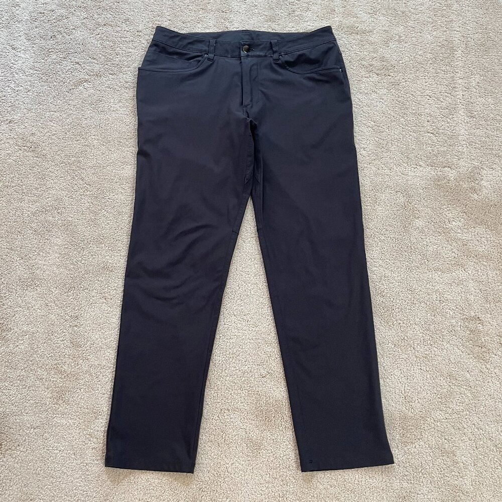 Lululemon ABC Pant Class 32 x 29 Black Stretch Tech Warpstreme Zip Pocket M5A43S